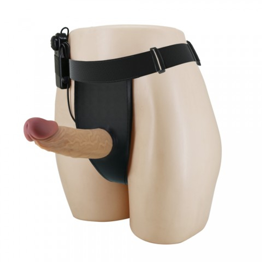 Страпон Draven с вибрацией (17,5*3,7 см)