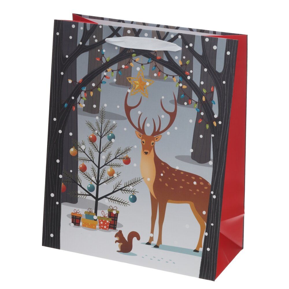 GAEM Пакет подарочный M (бумага 210г/м2, блок 12шт), L26 W12 H32 см, 4в.