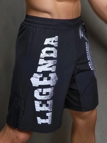 Шорты спортивные тренировочные LEGENDA Щит и Меч черный