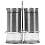 Набор для специй 2х140 мл, ULTRA, подставка + солонка + перечница, 3 типа отверстий, WEGLA (ВЕГЛА), 700234