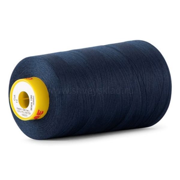 Нитка Gutermann Mara 150 (5000 метров), 1 боб., особо тонкая | 011 темн.синий