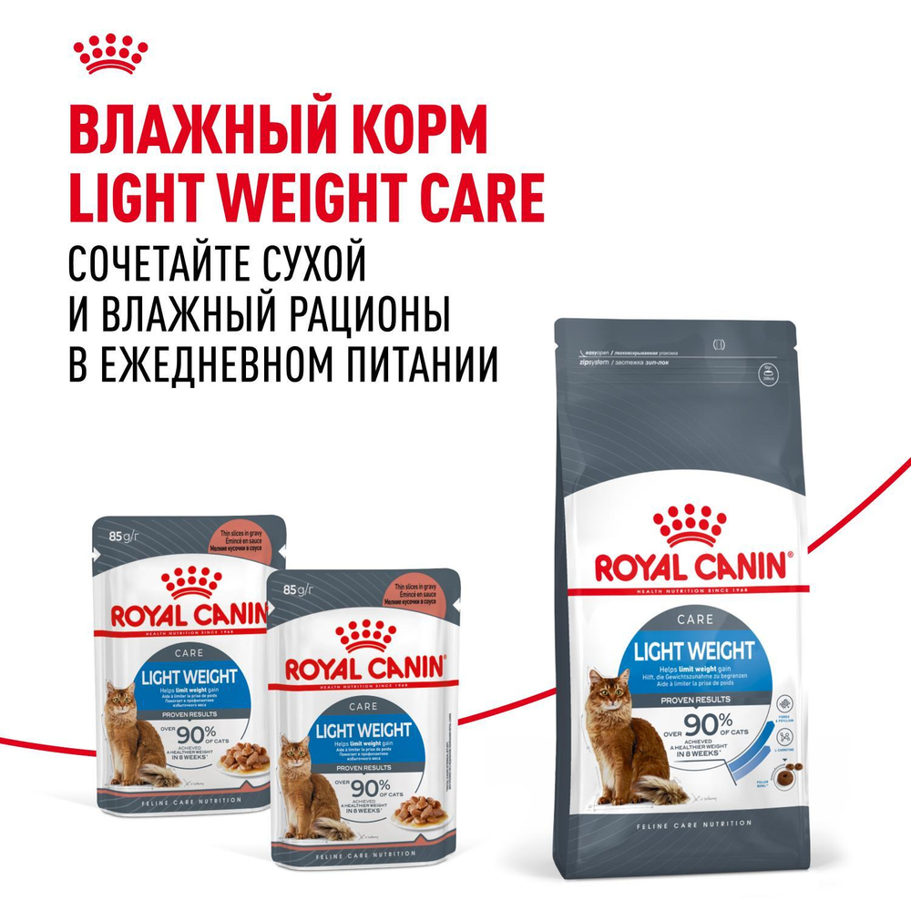 Royal Canin Light Weight Care Корм сухой для взрослых кошек для профилактики лишнего веса 8 кг