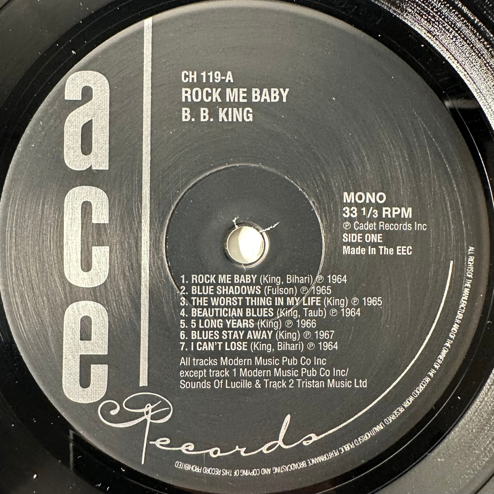 B.B. King ‎– Rock Me Baby (Англия 1984г.)