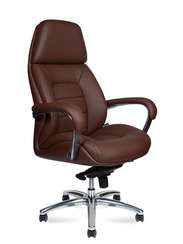 Кресло офисное  Grand brown  коричневая экокожа