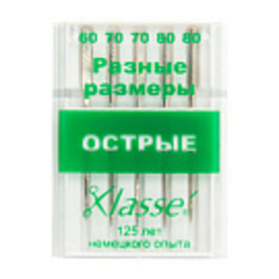 Иглы для БШМ острые микротекс 60, 70,  80 A6135/MIX Klasse
