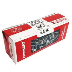 Саморезы для тонк. пластин с буром 4,2x16 (белый цинк 200 шт)