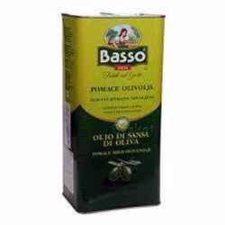 Оливковое масло BASSO Для жарки Рафинированное (Pomace) 5 литров, Италия