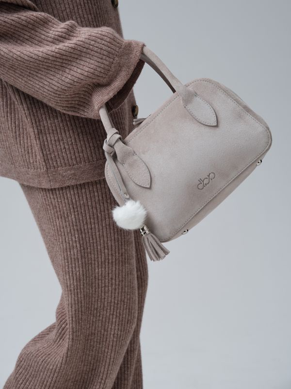 Замшевая сумка Polly DBR 31348 каменный