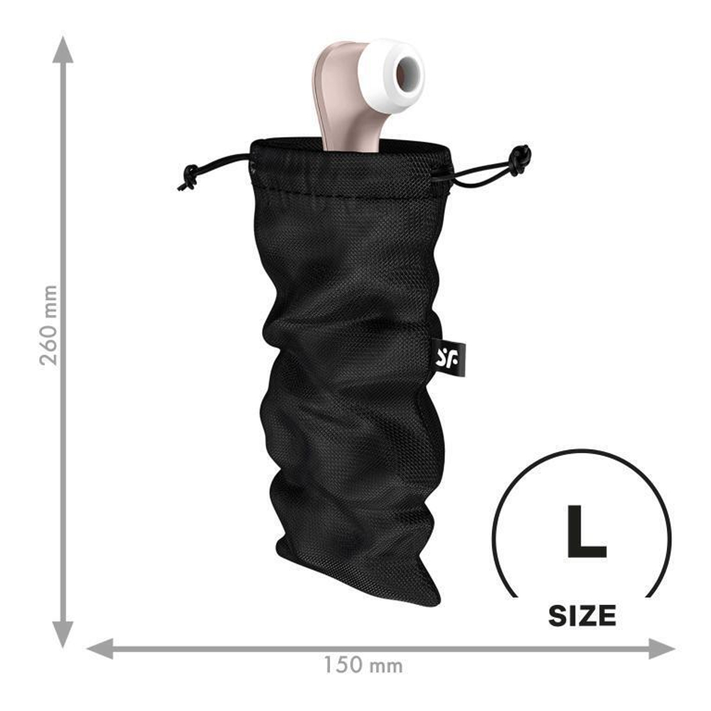 Мешочек для хранения вибромассажера Satisfyer Treasure Bag L (черный)