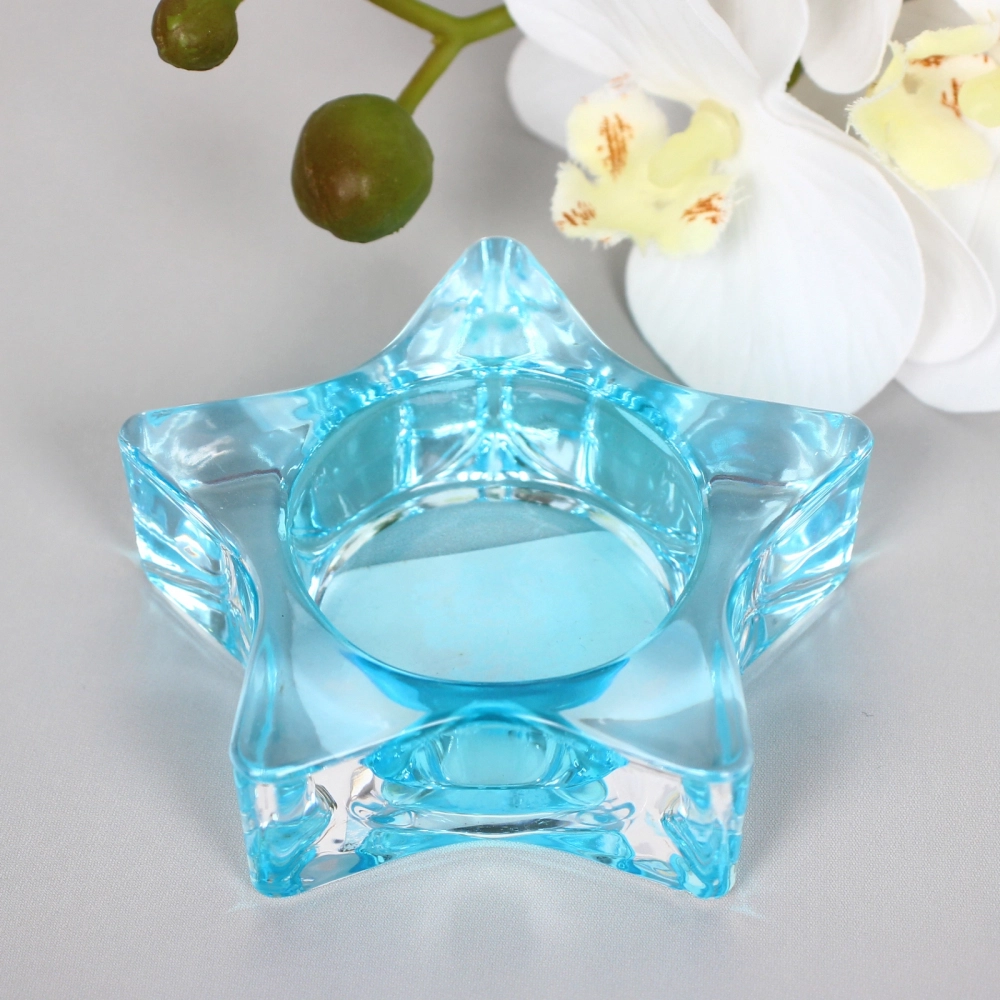 Подсвечник «Tea-звезда» 7,5*2,5см цвет голубой