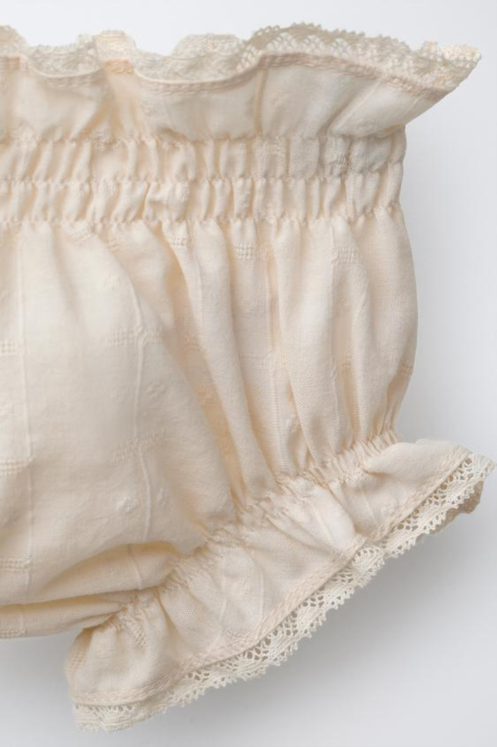 ZARA КРУЖЕВНЫЕ ТРУСЫ, ЭКРЮ