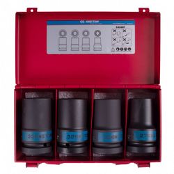 KING TONY (8404MP) Набор ударных глубоких торцевых головок 1", шестигранные, 27-33 мм, 4 предмета