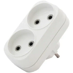Двойник Универсал 10А, без заземления, белый