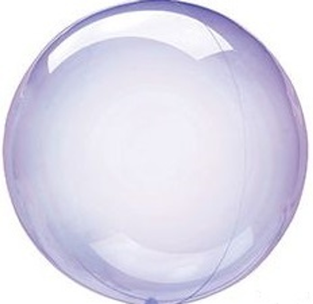 Прозрачный шар с гелием баблс с фиолетовым оттенком