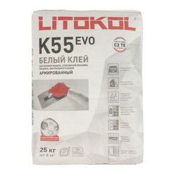 Клей для плитки Litokol Litoplus К55 С2TЕ белый 25 кг