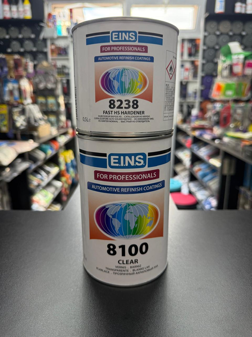EINS 2K 8100 Акриловый лак 2+1 комплект 1,0л + отвердитель 8238 0,5л.