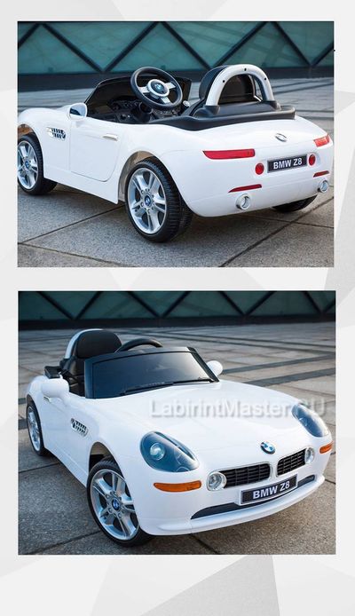 Детский электромобиль "BMW Z8" 6V, белый