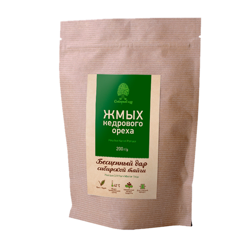 Жмых ядра кедрового ореха / дой пак / 200 г / Сибирский кедр