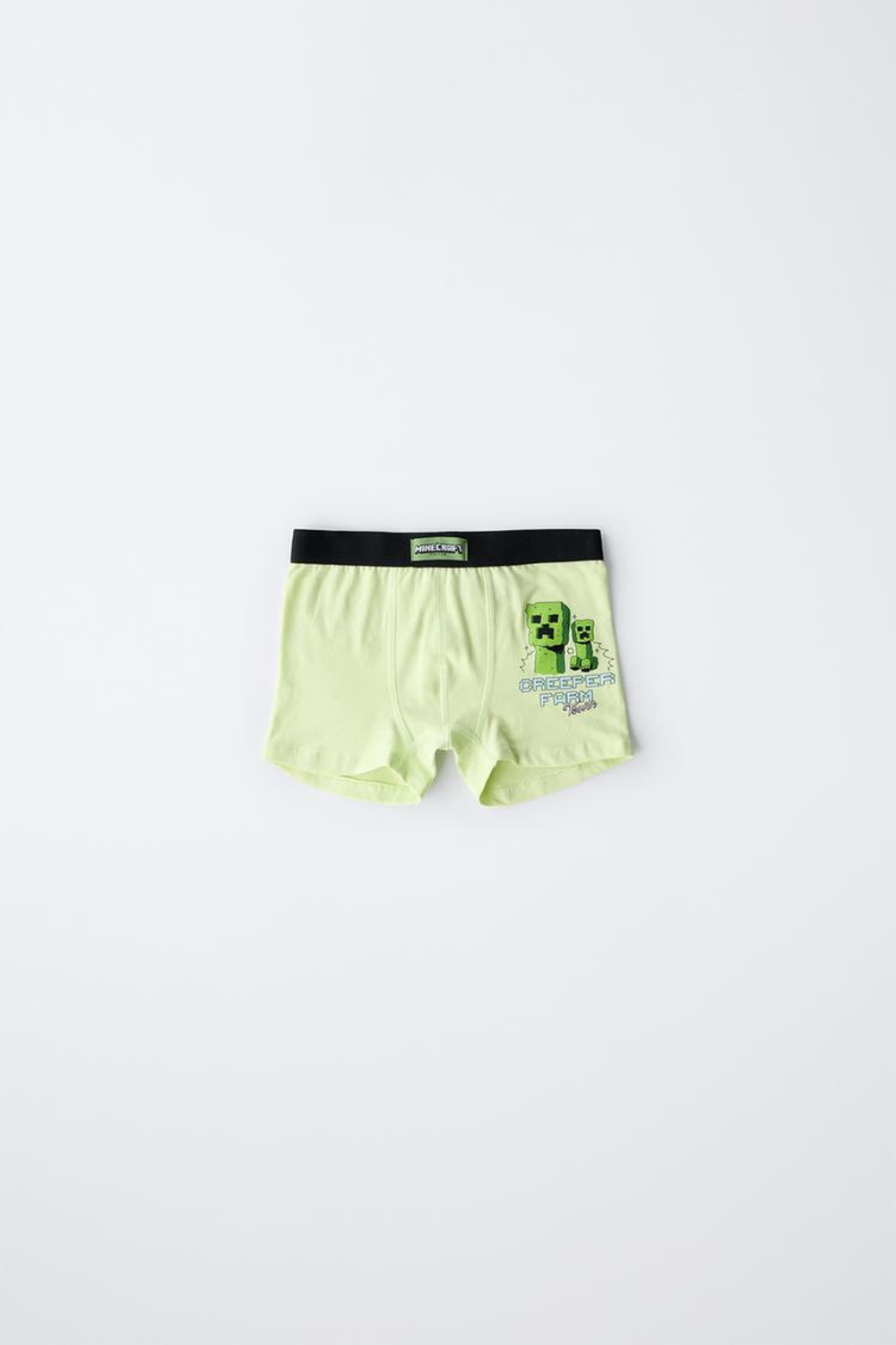 ZARA НАБОР ИЗ ДВУХ ТРУСОВ-БОКСЕРОВ MINECRAFT © MOJANG AB. ™, ЛАЙМОВЫЙ