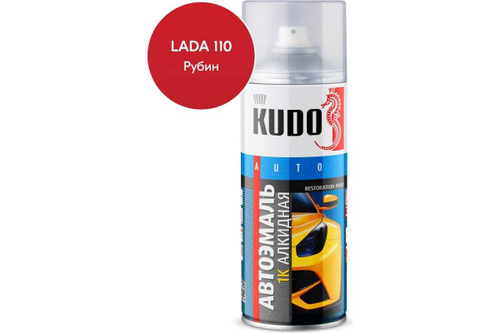 Эмаль алкидная ВАЗ Kudo 110 Рубин (520мл) аэрозоль