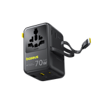 Зарядное устройство Baseus EnerCore CG11 Universal Travel 2AC+2U+2C+Retractable-C 70W