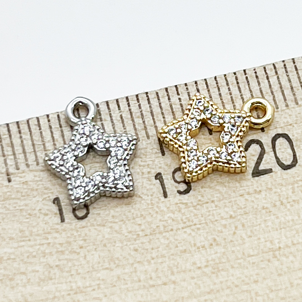 Подвеска Звезда, цвет золото, размер 11*10 мм, цена за 1 шт