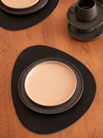 Набор из 4-х двухсторонних сервировочных салфеток drop, 33х41 см, черный/светло-серый