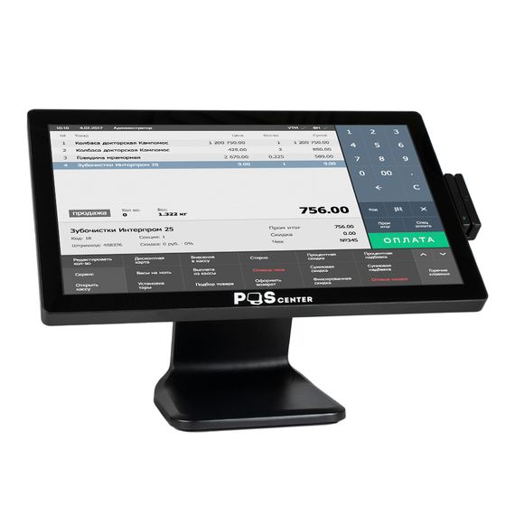 Сенсорный моноблок POScenter POS101 Pro (21.5&quot;, PCAP, N100, RAM 8Gb, SSD M2 256Gb, MSR) без ОС