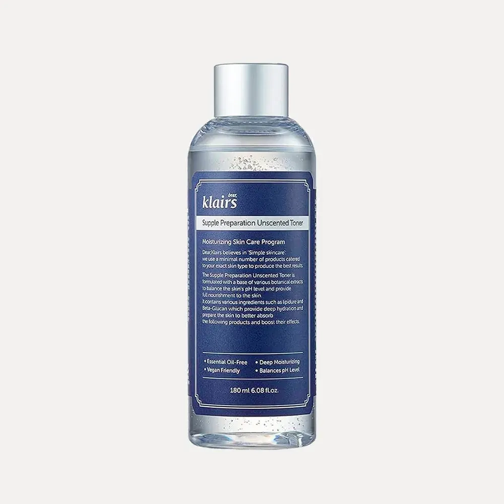 DEAR, KLAIRS Тонер увлажняющий без масел и запаха Supple Preparation Unscented Toner (180 мл)