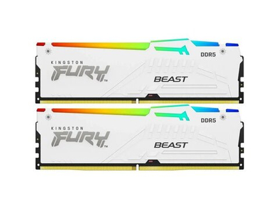 Оперативная память Kingston Fury Beast White AMD RGB KF560C36BWEAK2-64, DDR5 2х 64ГБ 6000 МГц, DIMM, RTL