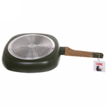 Сковорода квадратная «BAROLY» OLIVA 26*26см индукционная, бакелитовая ручка