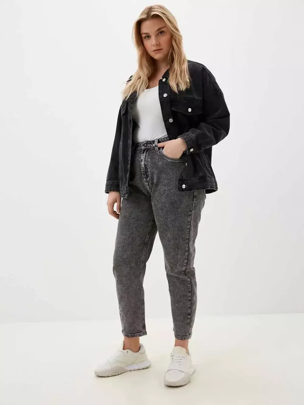 Джинсы больших размеров на молнии