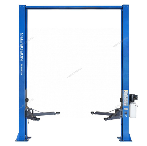 Подъемник двухстоечный 4 т, верхняя синхронизация, H=4 м, 380 В, синий NORDBERG N4120H1-4B_380