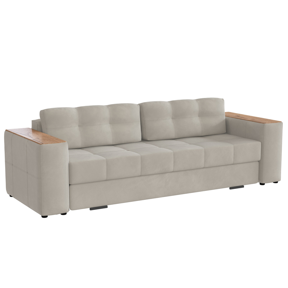 Диван раскладной Нави, бежевый/мдф дуб канадский