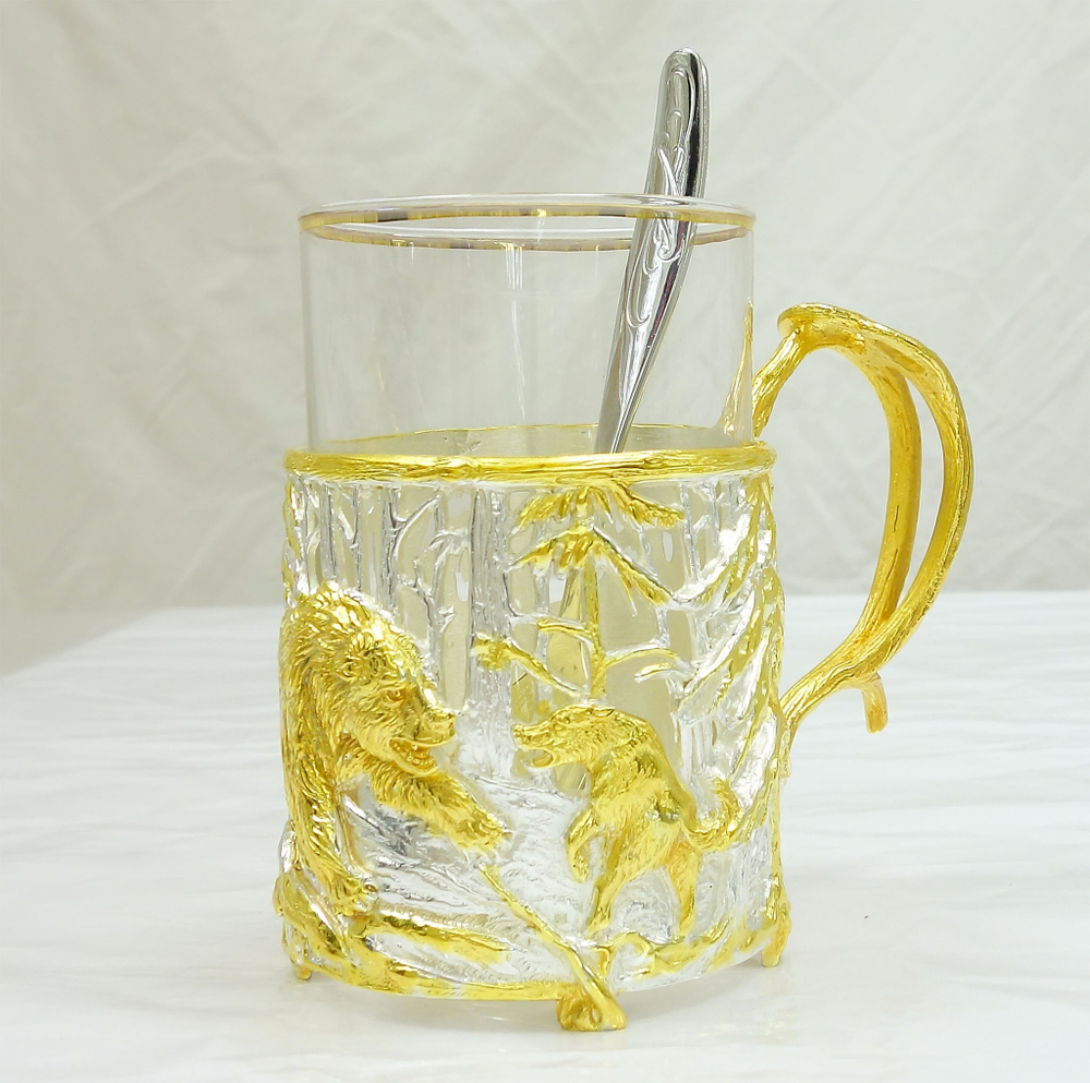 Подстаканник "Охота на медведя"