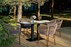 "Каффе Дабл" обеденная группа на 4 персоны, цвет "дуб"