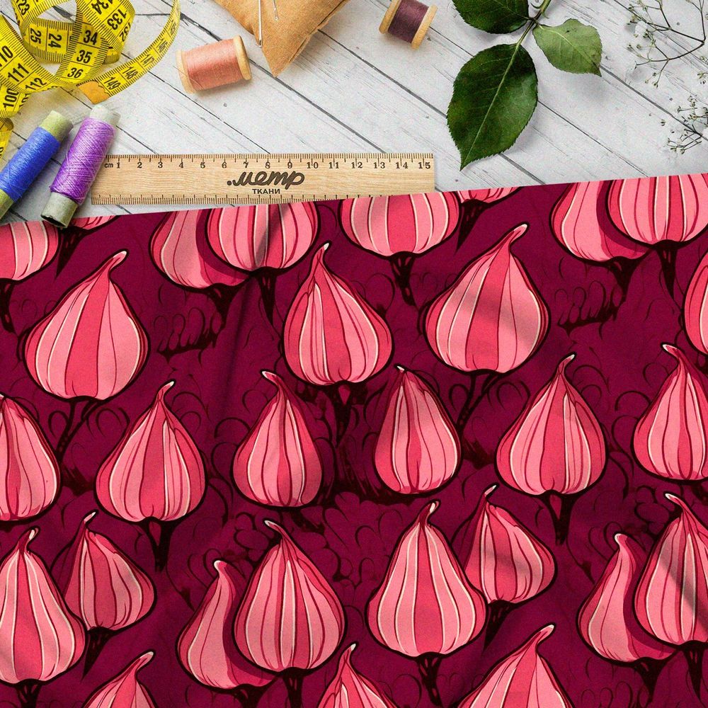 Ткань премиум Оксфорд 600D полосатые фрукты