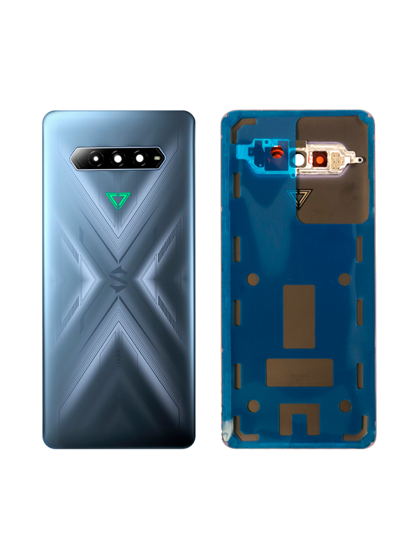 Задняя крышка для XiaoMi Black Shark 4 Pro серая (Gray) со стеклом камеры