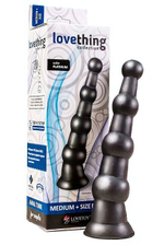 Анальная пробка Medium + Plug platinum на присоске (Цвет: черный)