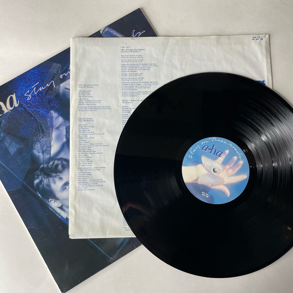 Винтажная виниловая пластинка LP A ha Stay On These Roads (Германия 1988)