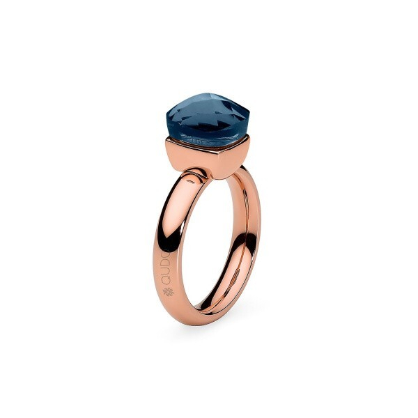 Кольцо Qudo Firenze dark blue 18 мм 611072 BL/RG размер 18