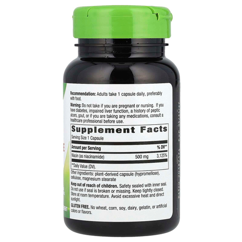 Nature's Way, Никотинамид, 500 мг, 100 капсул
