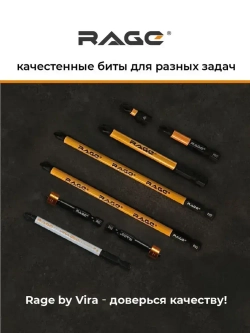 Биты магнитные S2 PZ2 x 50 мм 2 шт RAGE by VIRA