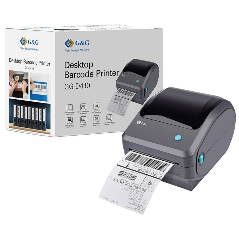 Термопринтер G&G GG-D410 черный