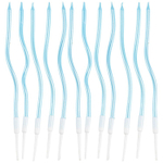 Свечи для торта «Волна» в голубом цвете 13 см, 12 шт