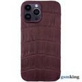 Leather Case for iPhone 14 Pro Croco Red (Красный крокодил)
