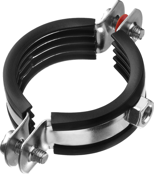 Хомут трубный с гайкой, 1 1/2″, 8шт, оцинкованный, ЗУБР