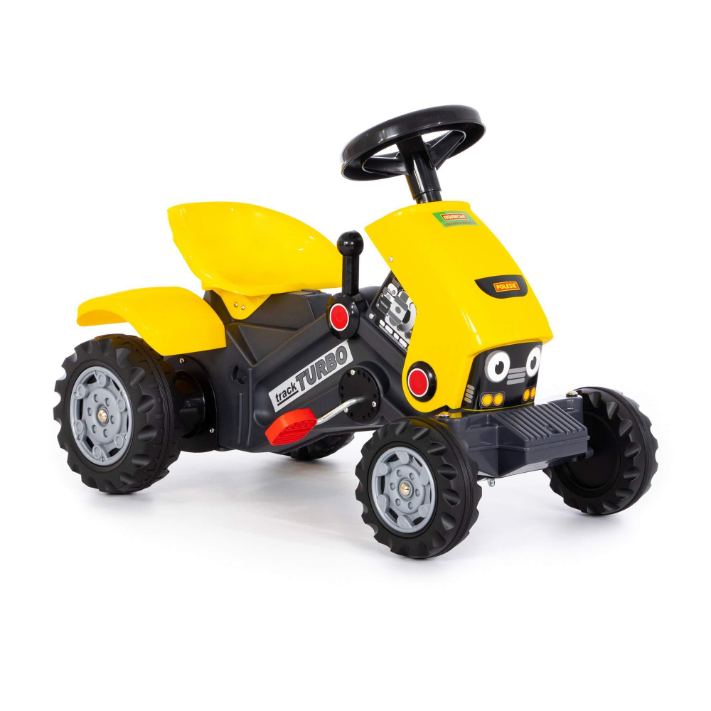 89335/Каталка-трактор с педалями "Turbo-2" (жёлтая)780х440х540/5