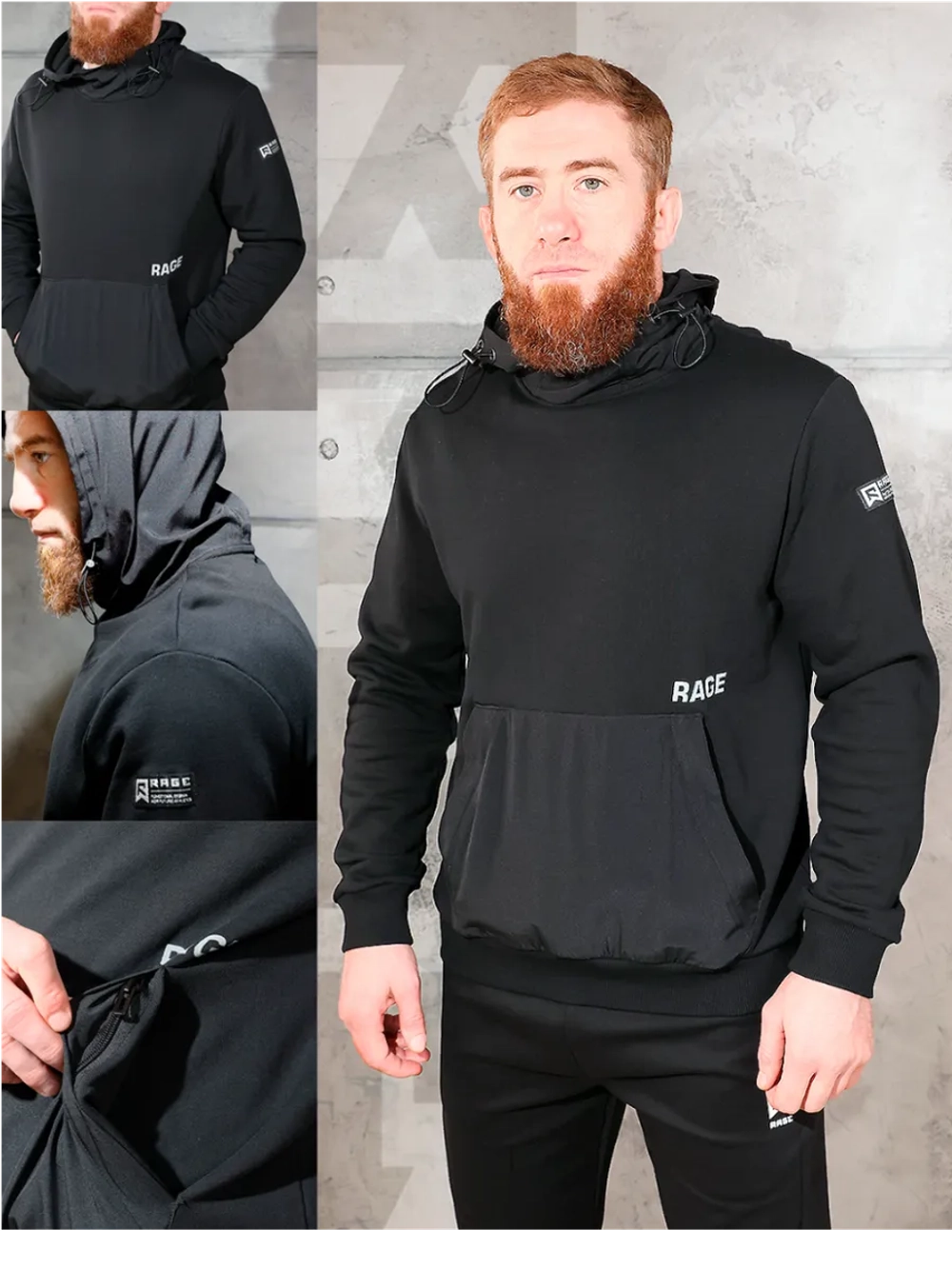 Худи с капюшоном для тренировок и спорта