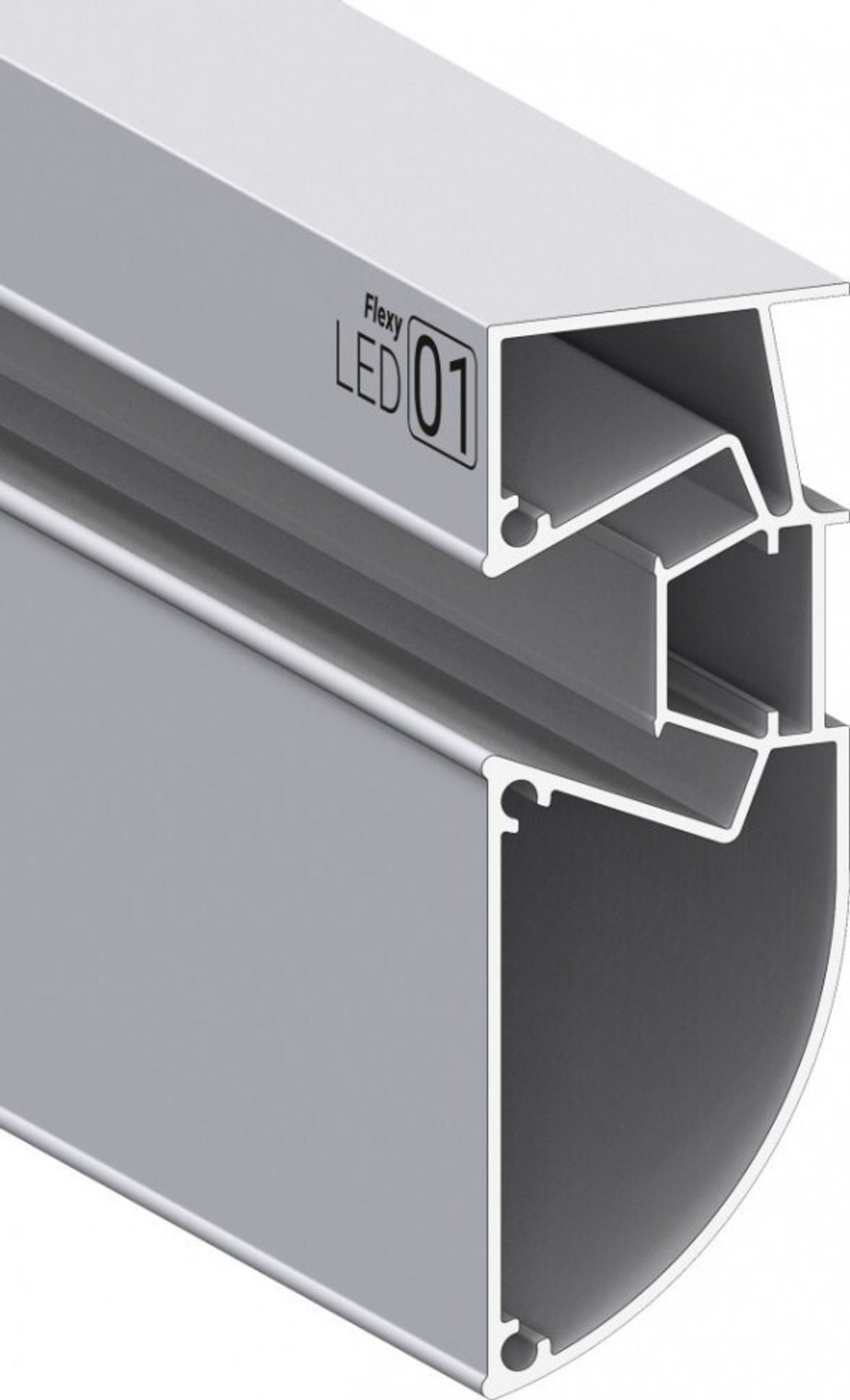 Профиль для уровня LED 01 (1606) с подсветкой (вставка отдельно) пиленный (2.0м), пог.м.